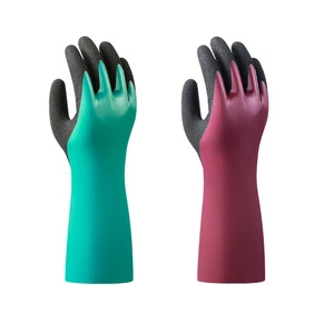 Electrically Insulating Safety Gloves (Butyl Rubber Model 9L) for Laboratory Cleaning Power-industry Work; Oil-stain Gloves