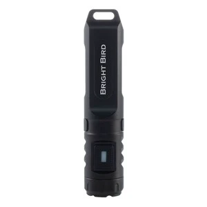 Bright Bird 80.4mm 16mm Ultra Mini LED Flashlight Keychain USB Rechargeable Super Bright Aluminum Alloy Waterproof Zoomable 80