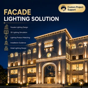 China Architectural Facade Lighting Supplier One-Stop Hotel Commercial Building Outdoor LED Lighting Design Solution Project