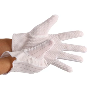 YP-Q7 Antistatic White Dotted Gloves/ESD Cleanroom Breathable Working Gloves/Anti-Static Safety Glove