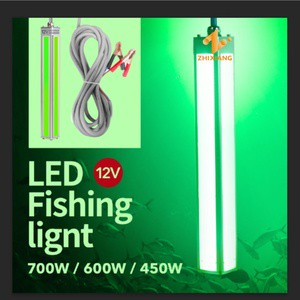 LED Underwater Fishing Light DC12V 24V 450W 600W 700W Aluminum Alloy Blue Green Cyan Waterproof Night Fishing Lights