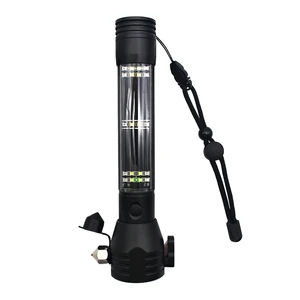 Strong Light Multi-Function High-Power Flashlight Factory Price Rechargeable Aluminum Alloy Torches 300m Beam Distance USB/Solar