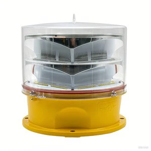 Medium Intensity Red & White Aircraft Warning Lighting LED Dual Aviation Obstruction Light