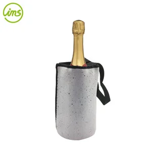 Portable IMS Wine Cooler Chiller Bag With Handle Neoprene & Gel Pack Material Freezable 1 Bottle Capacity For Camping