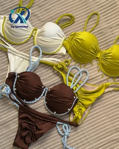 Braided Rope Bikini Set Women Custom High Quality Swimwear Manufacturer Two Piece Swimsuit Bathing Suits
