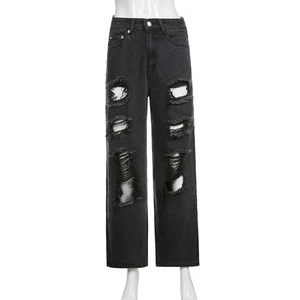 Custom OEM Ladies Pant Style Trousers Women's Jeans Pants Stretch Denim Plus Size Breathable Jeans Cargo Pants