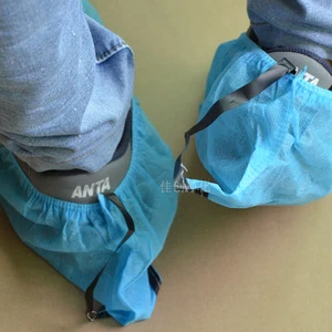 Factory Direct Supply Disposable Nonwoven ESD Cleanroom Shoe Covers With Anti-Static Conductive Strip