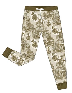 Custom Design Bamboo Adult Joggers - Soft Breathable Stretchy Bottoms with Customizable Size for Daily Wear