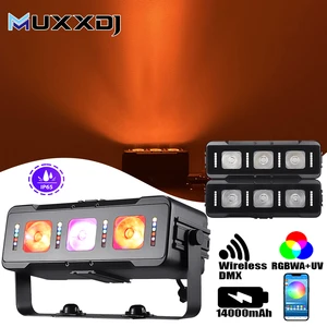IP65 Waterproof 3x20W 6IN1 Battery Powered Wifi App DMX512 Wireless Spliceable Pixel LED Uplight For Outdoor DJ Party Show Event