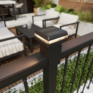 Outdoor Solar Garden Post Cap Fence Light LED Multi-base Solar Power Column Cap Head Path Lamp Waterproof