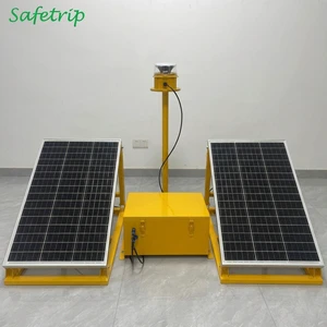 Safetrip Solar Medium Intensity Obstruction Light Type A LED Color White(White+Red Optional) for obstacle aviation warning
