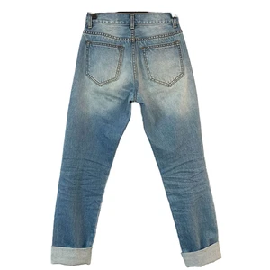 Women's Vintage Straight Style for Denim Jeans 6270 Two-Different-Selvedge Mid Waist Dark Button Low Wholesale Summer Autumn