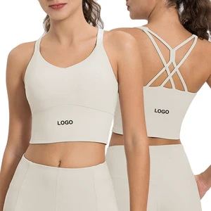 DSS115 Women High Quality Yoga Top With Removable Padding Women High Stretch Breathable Sports Bra Workout Active Wear