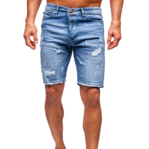 Luxury Men's Denim Jeans Shorts 100% Organic Cotton Breathable Quick Dry High Street Style Wholesale Summer Vintage Custom Logo