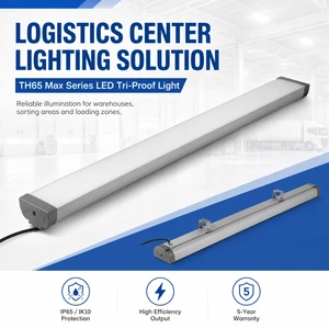 OEM Sensor Ready LED Linear Tri-Proof Light with 120 Degree Beam for Parcel Hub Lighting Projects and Dock Areas