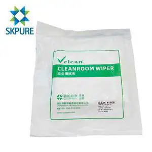 SELEN SKPURE Custom Size Polyester Micro Fiber Wipers 4*4 6*6 9*9inches Class 1000/ISO 6 Cleanroom Lint Free Laser Sealed Safety