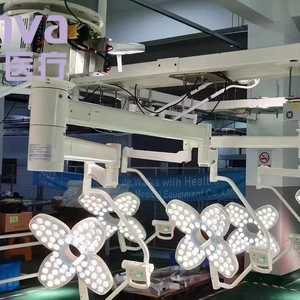 Zenva Hospital Ceiling LED Two Reflection Operating Shadowless Surgery Lamp EXHLED 6500/6500 CE&ISO Certified Class I