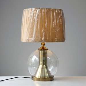 Traditional Simple Glass and Metal LED Cone Table Lamps Electric Decorative Lighting