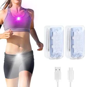 Clip on Running Lights for Runners LED Hands Free Flashlight Night Safety Lamp