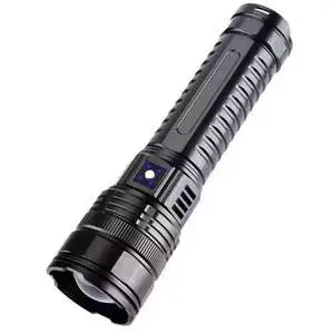 Factory Wholesale High Lumen Super Bright 1000m Long Range USB Rechargeable Waterproof IP54 Tactical Zoomable LED Flashlight