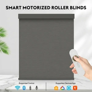 High Quality Work With Apple Homekit Alexa Google Cordless Automatic Blackout Roller Shades For Indoor Windows