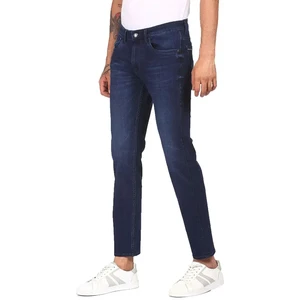 Hot Sale Men Jeans Denim Long Pants Stretch Casual Zipper Long Straight Slim Pockets Solid Color Men's Autumn Cotton Pants Jeans