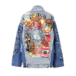 LILUO Women's Custom Jeans Jacket Wholesale Streetwear Denim Jacket Women Custom logo Jackets & Coats Bomber Unisex