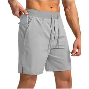 Men's Casual Beach Swim Shorts Set with Printed Elastic Waist Trunks Knee Length Quick Dry Eco-Friendly OEM Service Available