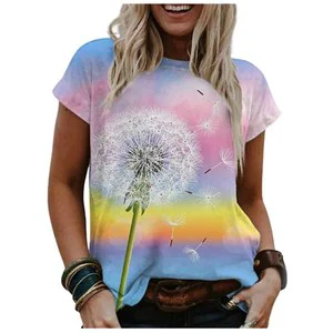 Plus Size T-shirts O Neck Short Sleeve OEM White Oversized t Shirt Women Printing Polyester Sublimation T Shirt for Women