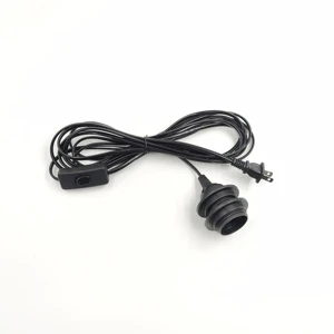 303 Switch + E26 Full-tooth Lamp Holder + Flat Plug with Hole + 5-meter National Standard 0.5mm Plug