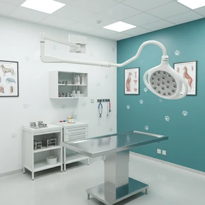 Light Led Surgical Portable Medical Examination Lamp 60000lux Illuminance Electric Suspended and Movable Veterinary Hospital