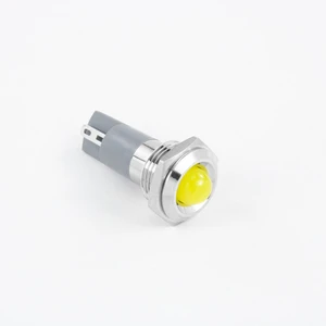 14mm Metal LED Indicator Lamp Pin Terminal 24V DC AC IP67 Waterproof Signal Light for Industrial Control Box Machinery Equipment