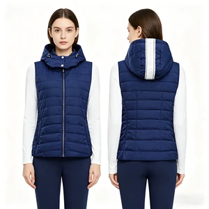 Custom OEM ODM Women Windproof Warm Padded Vest Lightweight Sleeveless Casual Outerwear for Outdoor Sports Daily Wear