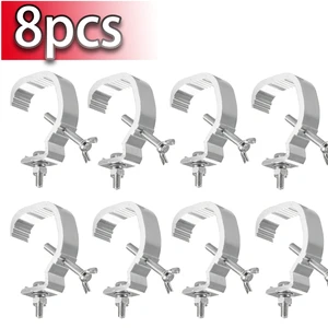 8pcs Adjustable Aluminum IP65 DJ Stage Light Hooks-Durable Portable Par & Beam Light Hooks with Single Clasp Design