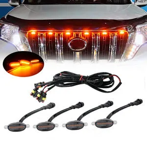 LED White/Yellow 12V Front Grille Lighting for Toyota Peugeot Ford Nissan Jeep chevrolet Grille DRL Parking Driving Light