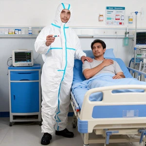 PPE Flash-Spun High Density Polyethylene Safety Boot Protective Coverall Cleanroom Anti-Static Fire Proof Level B Protection
