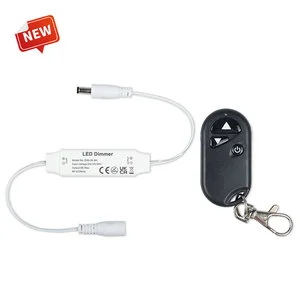 Dim-3K-8A DC12-24V 8A Mini RF LED Dimmer with 3 Key Remote RF Mini Wireless Remote Controller for Single Color LED Strip Light