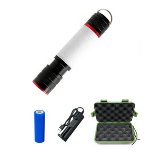 QXMOVING Portable LED Work Light Super Bright Torch USB Rechargeable Camping Tactical Flashlight With Magnet Hook