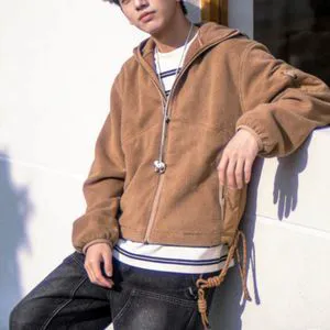 OEM Manufacturer Retro-style Loose-fitting Hooded Fleece Casual Stand Collar Anti-shrink 100% Cotton Summer Breathable Shirt