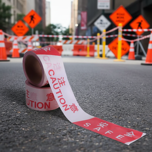PE Disposable Isolation Belt Warning Line 50mm Width 100m/50m Length Customizable Printed Content Public Protection Class Other