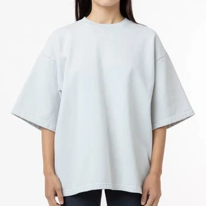 Wholesale Comfortable & Stylish Oversized Women's T-Shirt Half Sleeves Casual Solid Pattern Plus Size with Logo Decoration