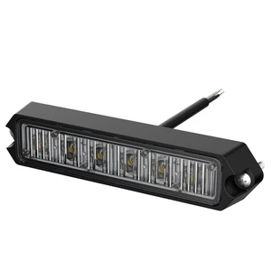 6 Led Surface Mount Grille Light Vehicle Emergency Warning Thick Style Strobe Lighthead