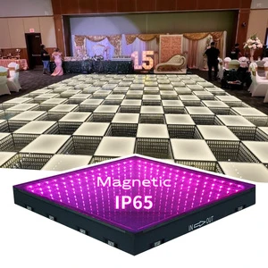Hot Sale Portable Dance Floor Panels Piste De Danse Lumineuse Wedding Party Disco 3D Mirror Led Infinity Mirror Dance Floor
