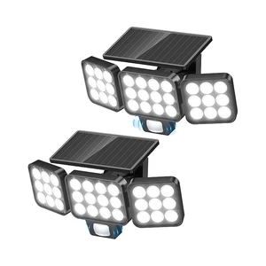 New Solar Garden Wall Lights Outdoor Flood Light Bright Motion Sensor Solar Wall Lamp LED Solar Powered Security Waterproof IP65
