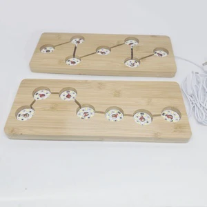 Eco-Friendly LED Bamboo Wood Lamp Freestanding Angel Theme Beidou Seven Star Design Wood Crafts Wooden Boxes Wall Signs