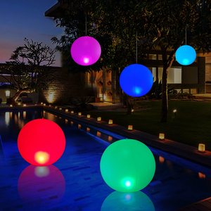 Hot Sale IP68 Waterproof Inflatable Floating Colorful LED Light Solar Pool Lights Gardens Decorations