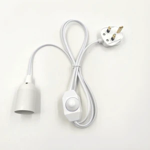UK Plug 301 Dimmer Switch Cord Power Cord Plug E27 Lamp Holder Power Cord Plug Power Supply Cord with Plug