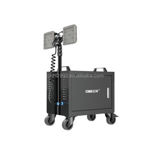 CHHI Portable Multifunctional LED Work Light SFW3010 Black 2x60W AC Output 2016Wh Battery IP54 Rainproof for Outdoor Job Site