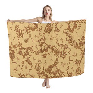 New Beach Cover up Custom Traditional Pattern Sarong Cover Ups Hawaiian Hibiscus Sarongs Plus Size Cover-up Towel