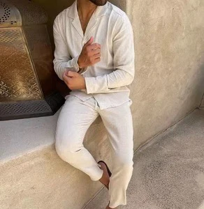 2025 Men's Casual Suit Spring and Autumn Fashion Long-sleeved Two-piece Set with Pants and Cardigan